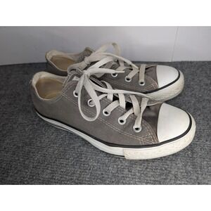 Converse All Star Gray Low Top Sneakers Mens Size 4 Womens Sz 6 Canvas